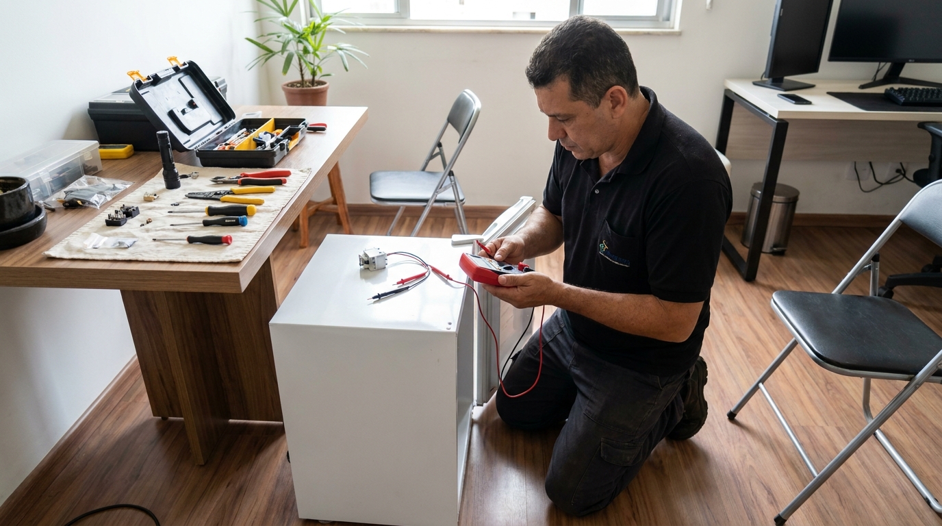 Reparo da placa eletrônica de frigobar em Curitiba‑PR